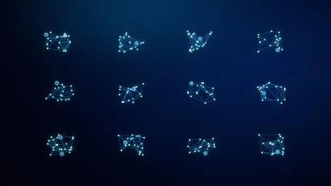 Blue Layered Network Archipelago Technology Background Stock-Illustration