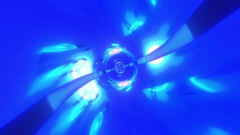 Blue Layered Tunnel VJ Loop Stock Footage 329996760