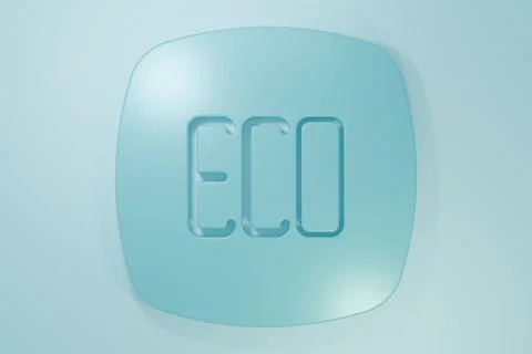 Blue Leaf Eco symbol icon isolated on blue background. Banner, label, tag, .. Stock Illustration