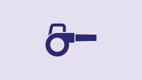 Blue Leaf garden blower icon isolated on purple background. 4K Video motion Stock Footage 232793628