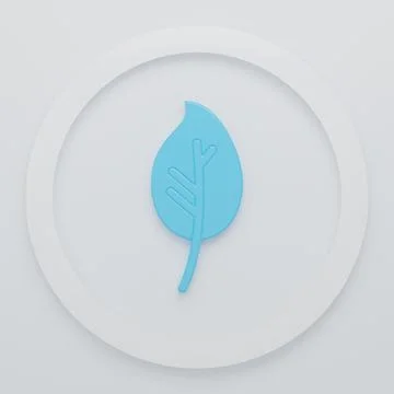 Blue Leaf icon isolated on white background. Leaves sign. Fresh natural pro.. Stock Illustration