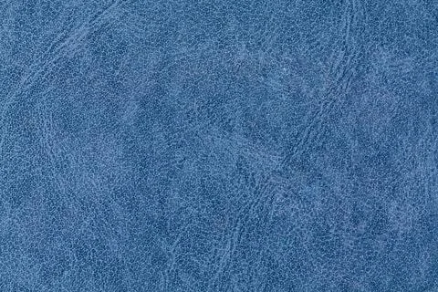 Blue leather texture close-up background abstract pattern Stock Photos