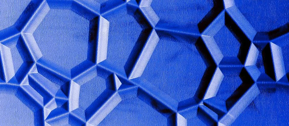 Blue leather with texture structure Stock Photos