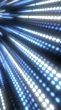 Blue LED dot beams forming a futuristic tunnel with depth and perspective, .. イラスト素材