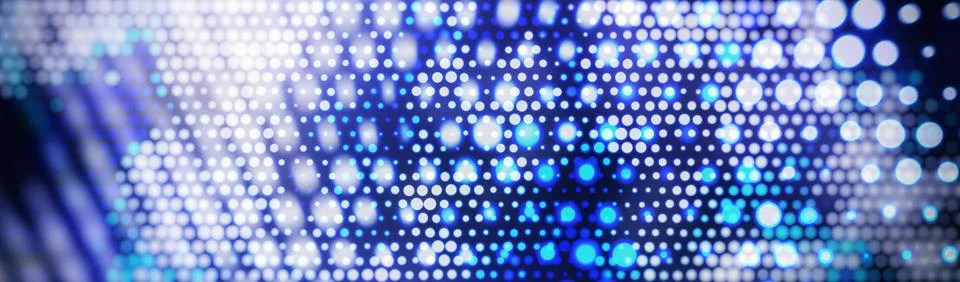 Blue LED Dot Matrix Abstract Light Background Stock Illustration