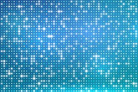 Blue led light screen background, glow gradient orange round dotted lights Stock Illustration