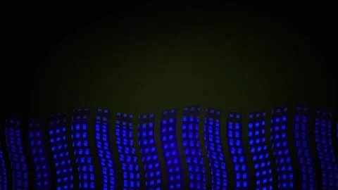 Blue LED lights in a row on a dark background. Stock Footage 336226445
