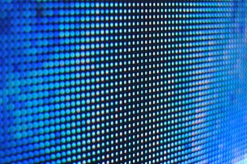 Blue LED screen macro Stock Photos
