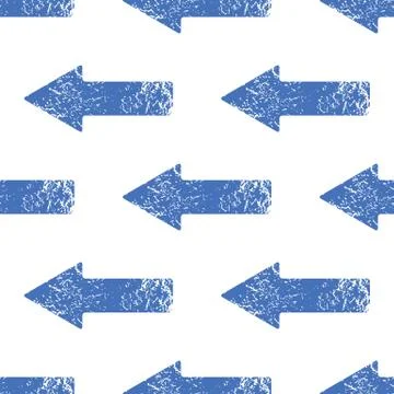 Blue left arrow pattern Illustrazione stock