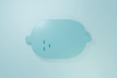 Blue Lemon icon isolated on blue background. Minimalism concept. 3D render .. Stock Illustration