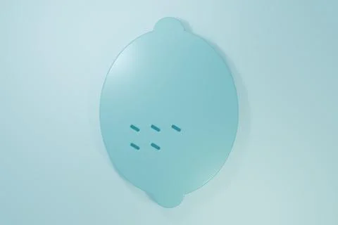 Blue Lemon icon isolated on blue background. Minimalism concept. 3D render .. Stock Illustration