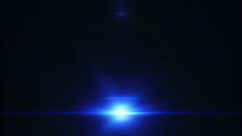 Blue lens flare effect on black background Stock Footage 203301500