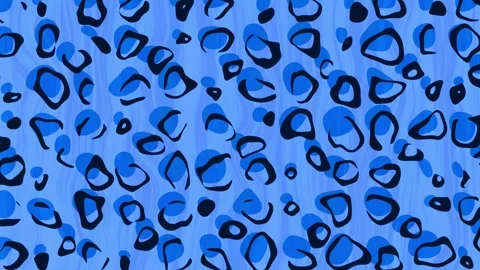 Blue leopard print and fur background animation Stock Footage 317940146