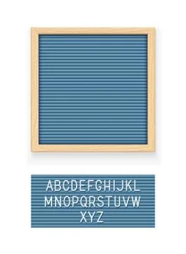 Blue letter board Stock Illustration