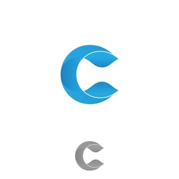 Blue letter c Stock Illustration