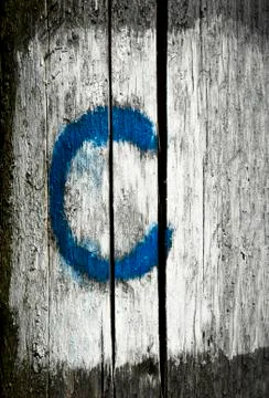 Blue letter c Stock Photos