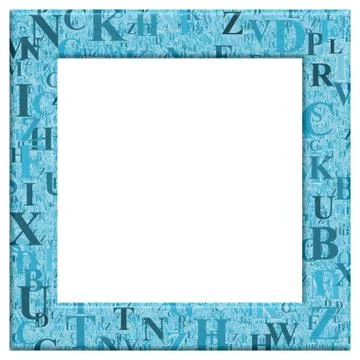 Blue Letter Frame Stock Illustration