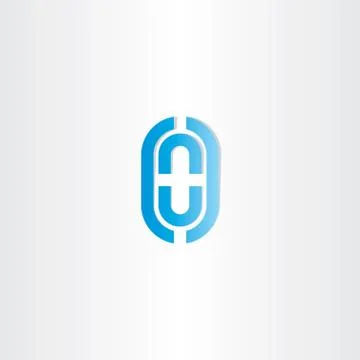 Blue letter o vector logo Illustrazione stock