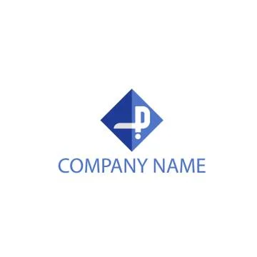Blue Letter P Logo Illustrazione stock