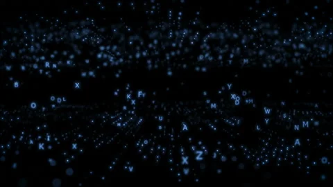 Blue Letters 3D Grid Background Stock Footage 170537838
