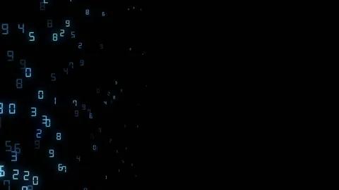 The blue letters move on the left side of the screen. place for text. glitch Stock Footage 86282252