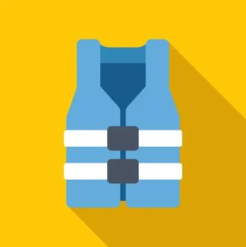 Blue life jacket icon providing water safety Stock Illustration