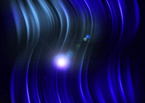 Blue light abstract on black background Stock-Illustration
