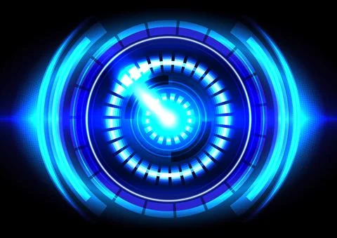 Blue light. Abstract hi-tech background. Futuristic interface. Virtual realit イラスト素材