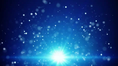 Blue light and flying particles loop background Stock Footage 36517305