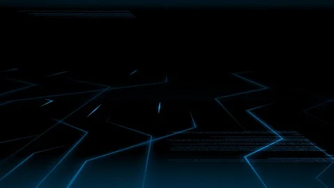 Blue light animation background electronic current with computer source code Stock Footage 82820747