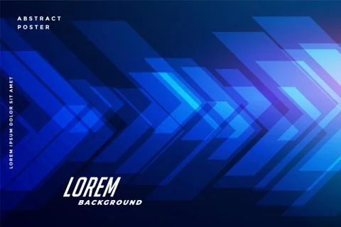 Blue light arrow motion tech background Stock Illustration