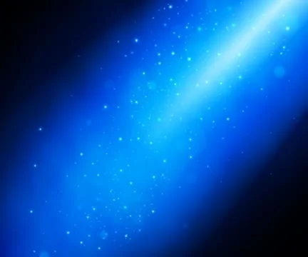 Blue light background with light rays and sparkles. Vector illustration. 스톡 일러스트