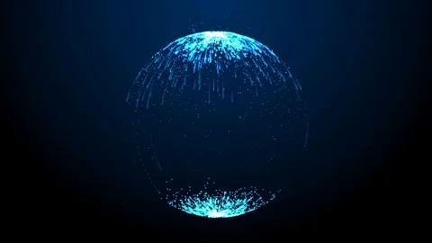 Blue light ball on abstract background Video stock 82290340