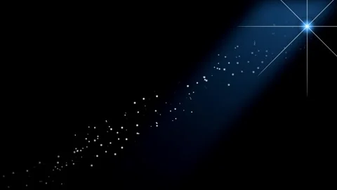 Blue Light Beam and Dust Particles on Black Background 動画素材 341806617