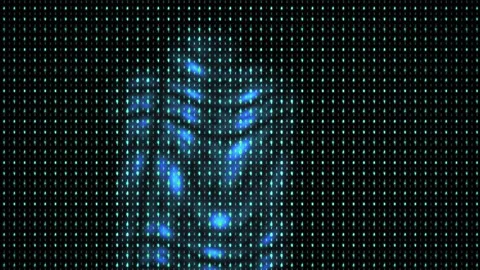 Blue light on black LED screen. Stock Footage 339997034