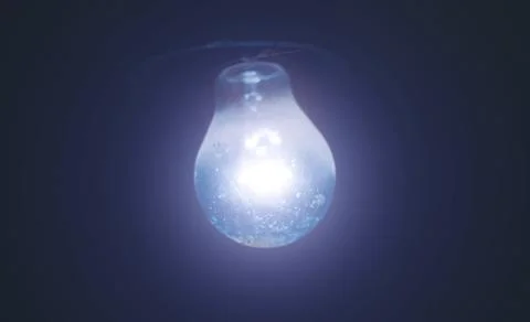 Blue Light On Black Stock Photos