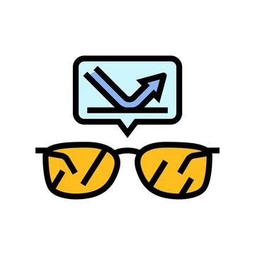 Blue light blocking glasses color icon vector illustration Stock Illustration