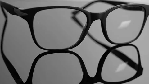 Blue light blocking glasses for filtering blue light from the computer. Stock Footage 150556483