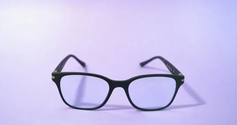 Blue light blocking glasses for filtering blue light from the computer. Stock Footage 150566042