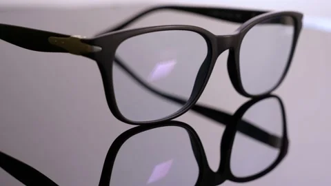 Blue light blocking glasses for filtering blue light from the computer. Stock Footage 150600292