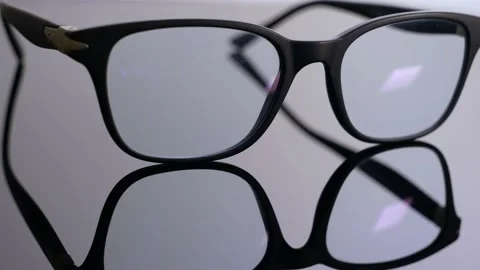 Blue light blocking glasses for filtering blue light from the computer. Stock Footage 150600293