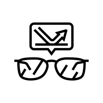 Blue light blocking glasses line icon vector illustration Stock Illustration