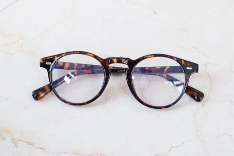 Blue light blocking screen glasses Stock Photos