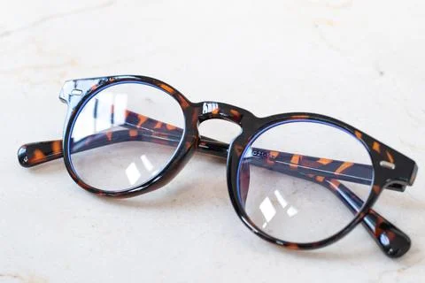 Blue light blocking screen glasses 库存照片