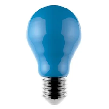 Blue light bulb 3d as creative Stock-Illustration