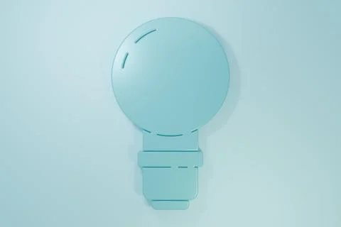 Blue Light bulb with concept of idea icon isolated on blue background. Ener.. Stock Illustration