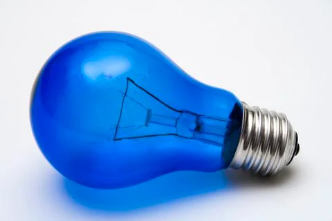 Blue light bulb Stock Photos