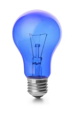 Blue light bulb Foto stock