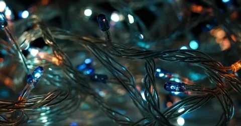 Blue light bulb twinkle blinking Video stock 82985978