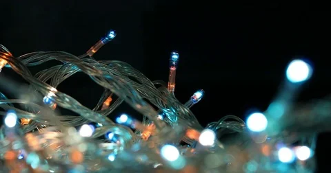 Blue light bulb twinkle Stock Footage 82386850